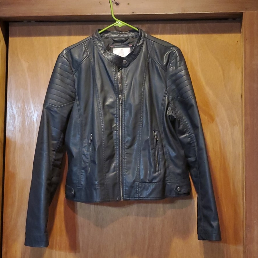 Faux leather jacket